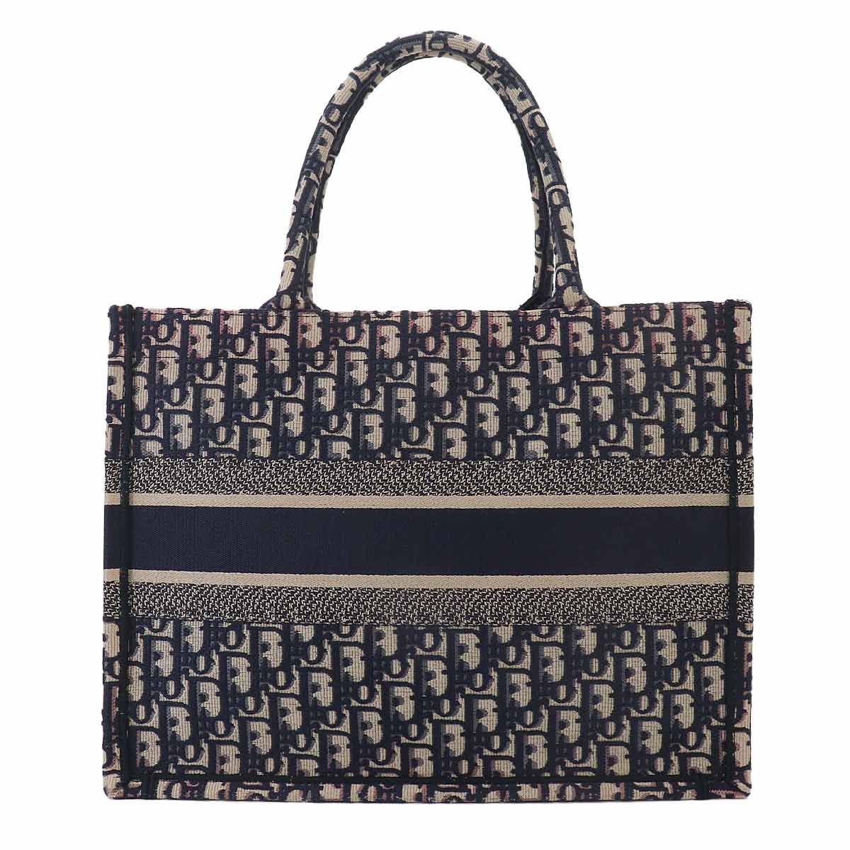 Dior Oblique Book Tote Canvas Navy — view 3