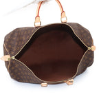 Louis Vuitton Monogram Keepall 55 Boston Bag Brown Gold — view 6