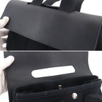 Hermes Valparaiso PM Hand Bag Toilet Blanc Leather Black Silver — view 9