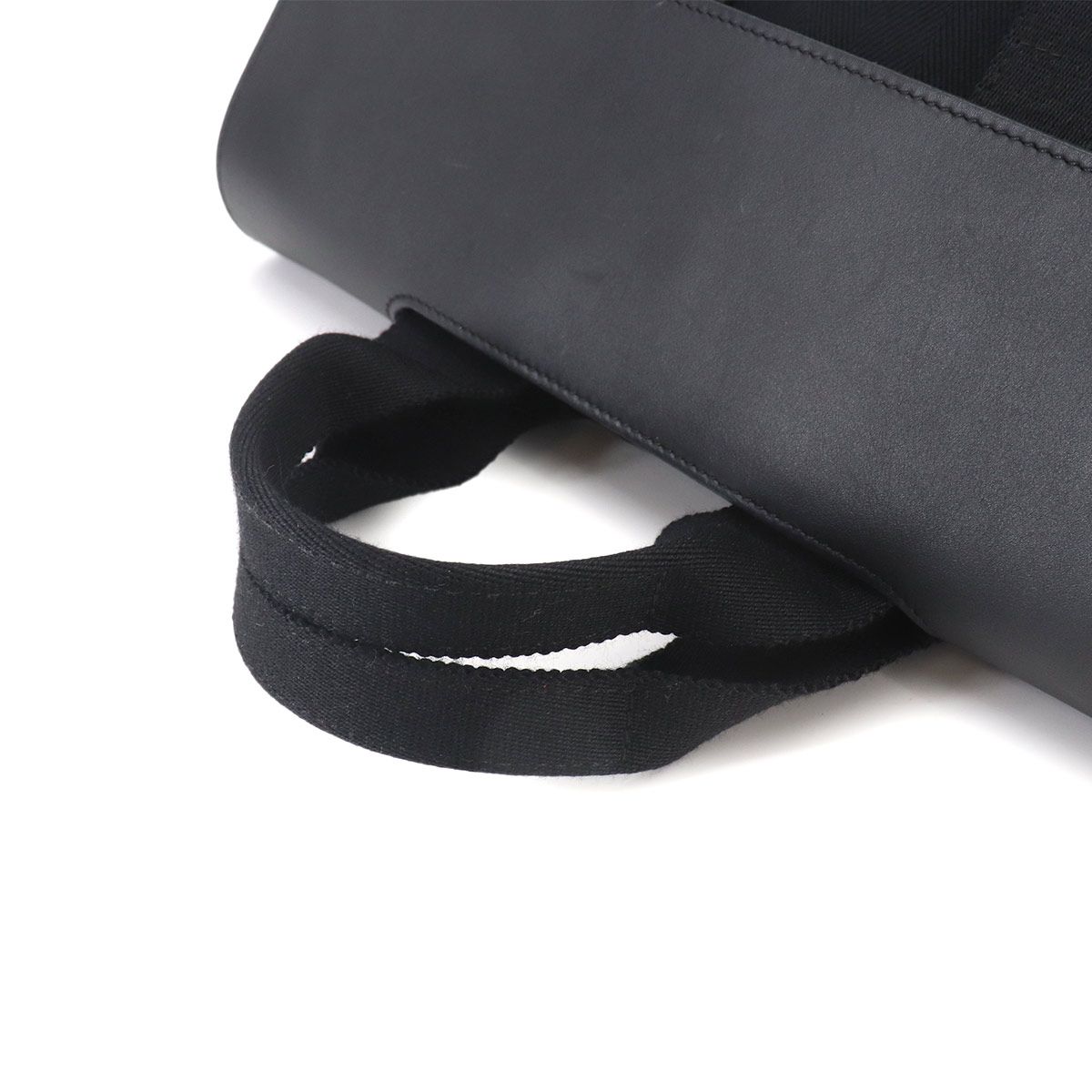 Hermes Valparaiso PM Hand Bag Toilet Blanc Leather Black Silver — view 6