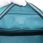 Hermes Plume 28 Hand Bag Togo Blue Jean Silver — view 9