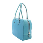 Hermes Plume 28 Hand Bag Togo Blue Jean Silver — view 3
