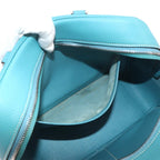 Hermes Plume 28 Hand Bag Togo Blue Jean Silver — view 7