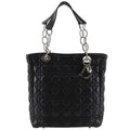 Dior Lady Cannage Chain Tote Lambskin Black