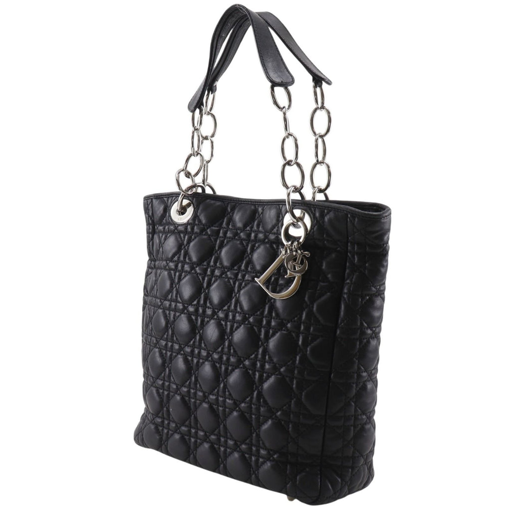 Dior Lady Cannage Chain Tote Lambskin Black — view 2