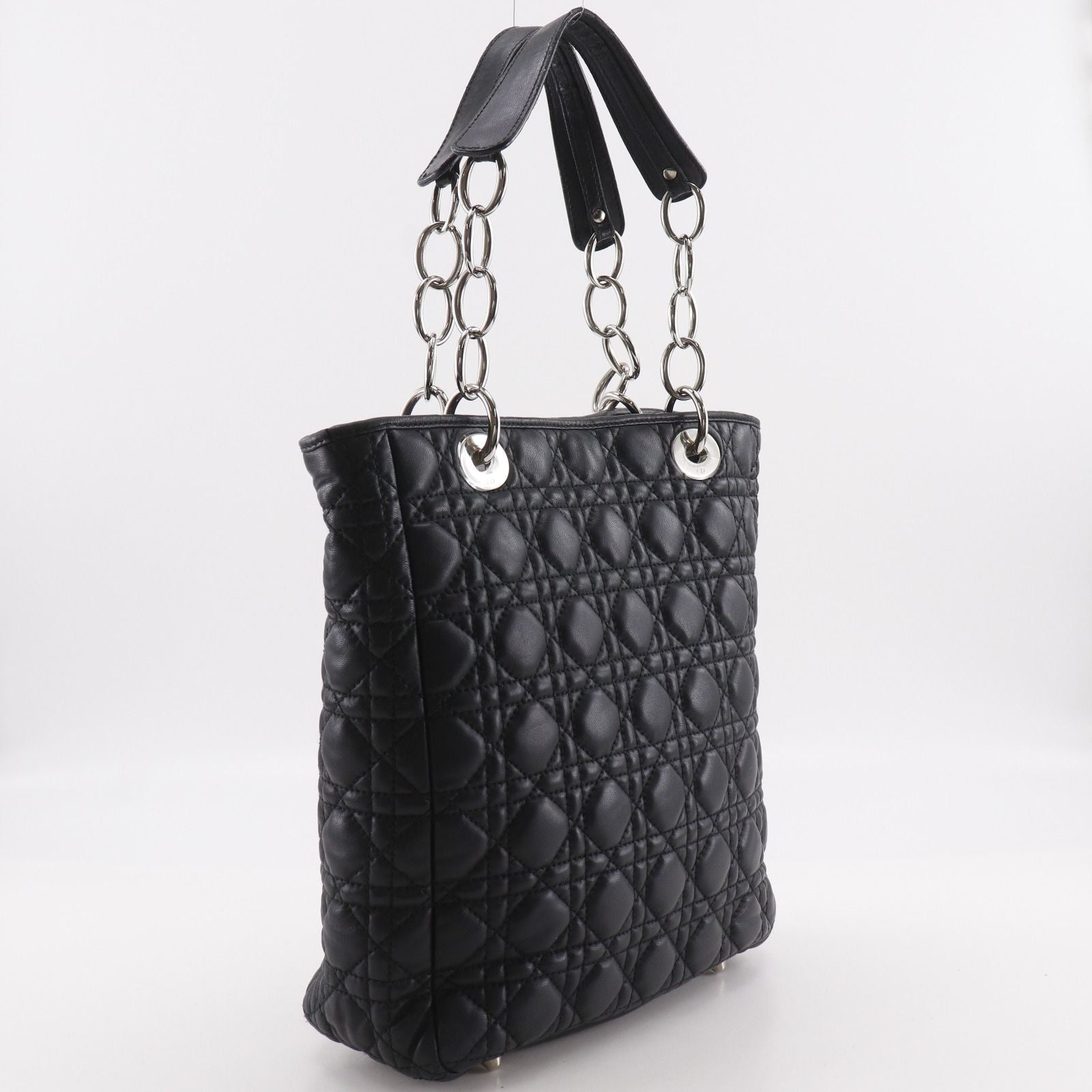 Dior Lady Cannage Chain Tote Lambskin Black — view 3