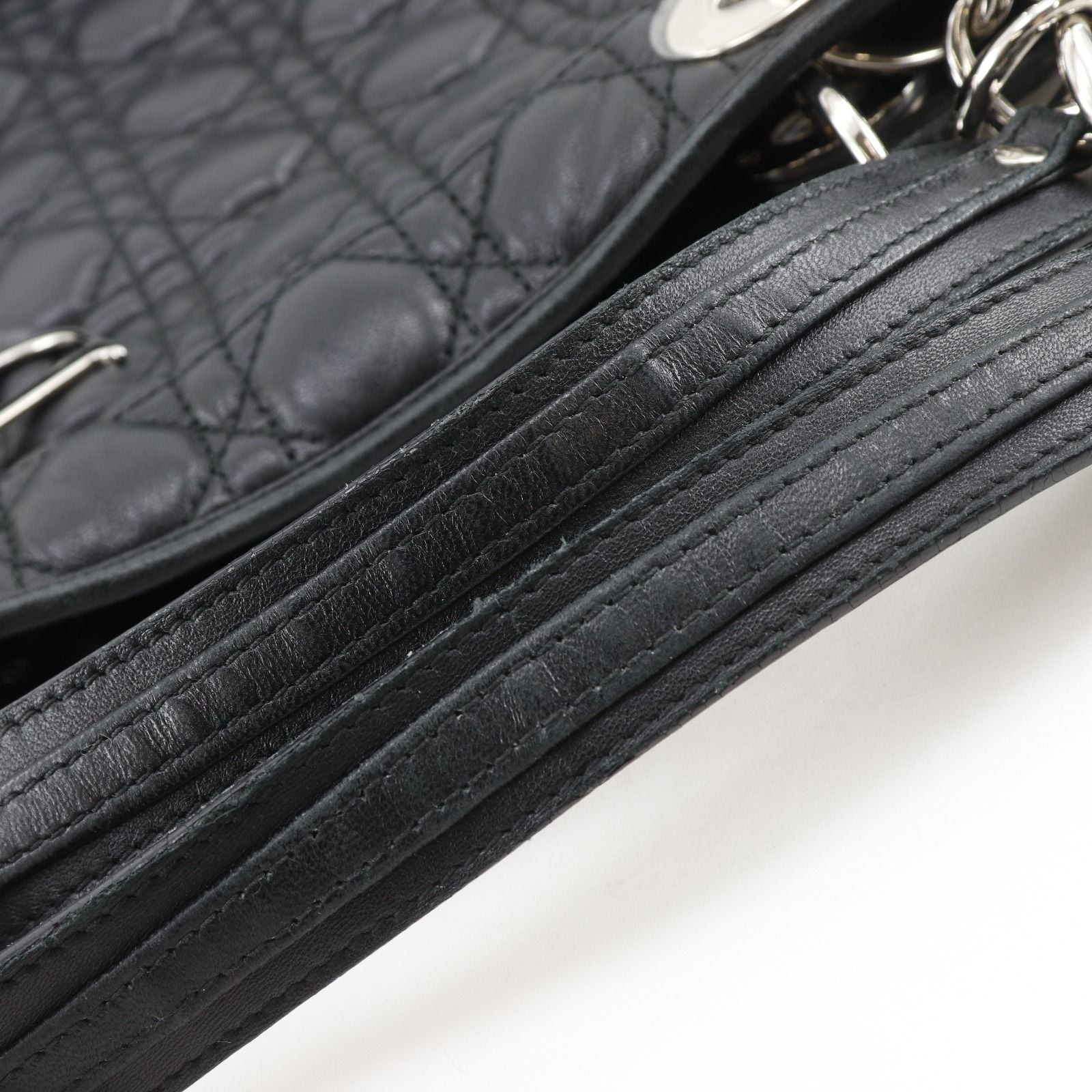 Dior Lady Cannage Chain Tote Lambskin Black — view 7