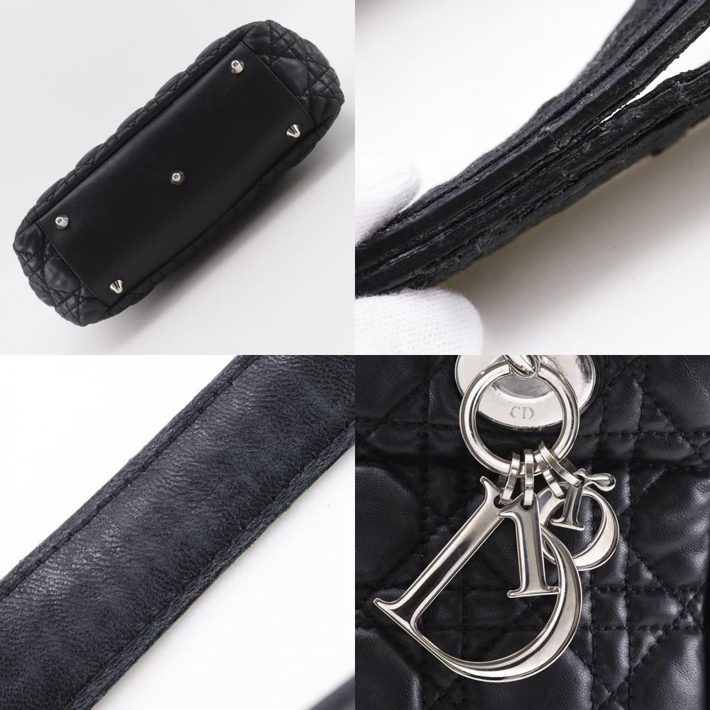 Dior Lady Cannage Chain Tote Lambskin Black — view 9