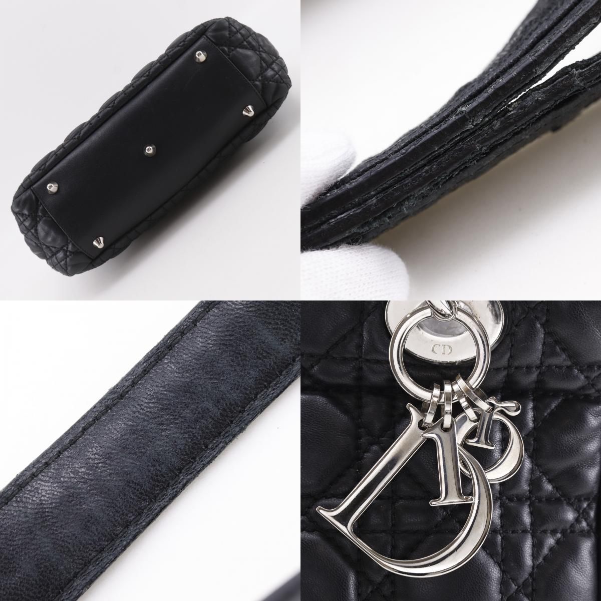 Dior Lady Cannage Chain Tote Lambskin Black — view 9