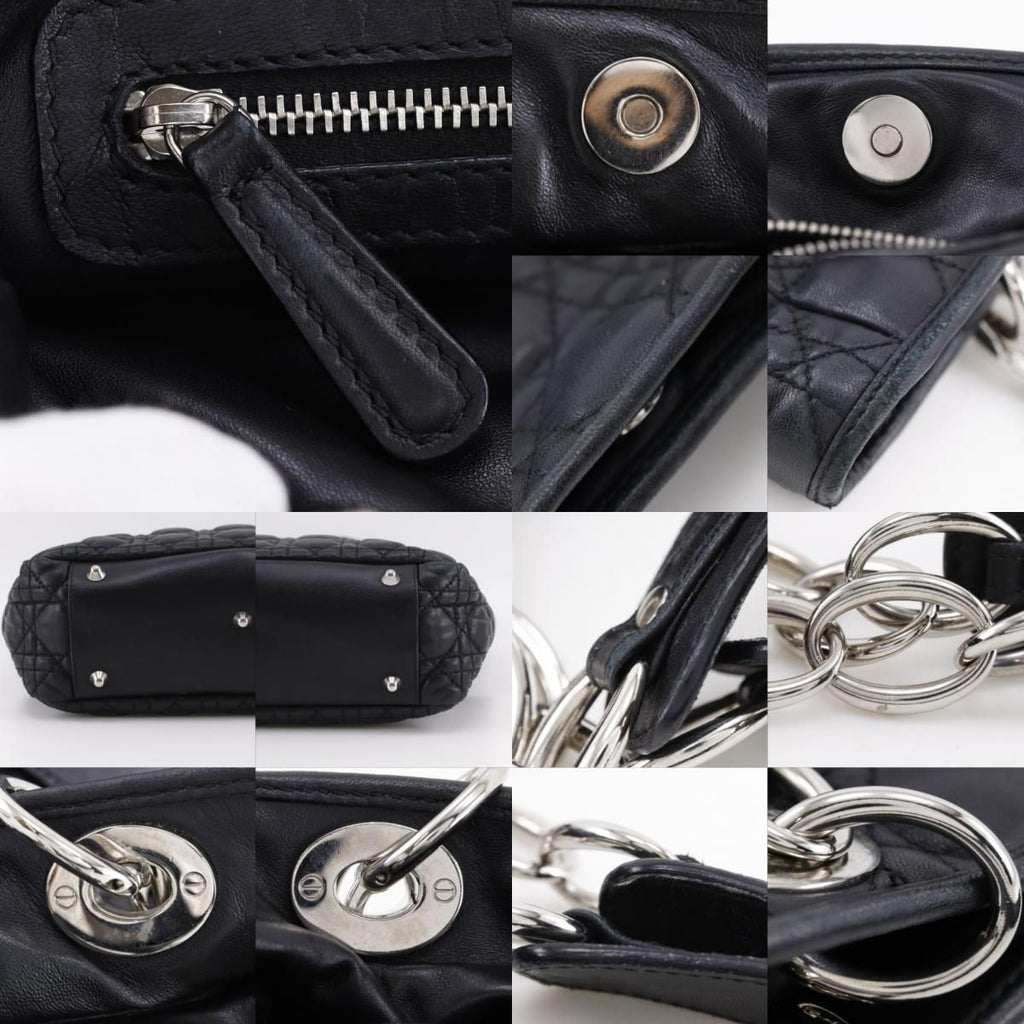 Dior Lady Cannage Chain Tote Lambskin Black — view 8