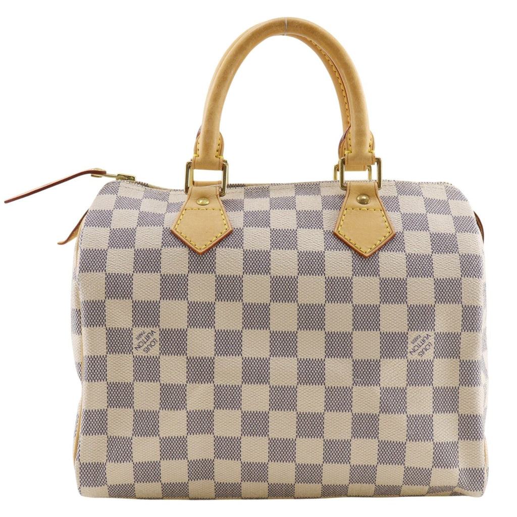 Louis Vuitton Speedy 25 Damier Azur Canvas White Handbag