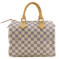 Louis Vuitton Speedy 25 Damier Azur Canvas White Handbag