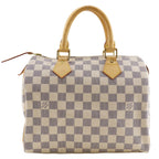 Louis Vuitton Speedy 25 Damier Azur Canvas White Handbag