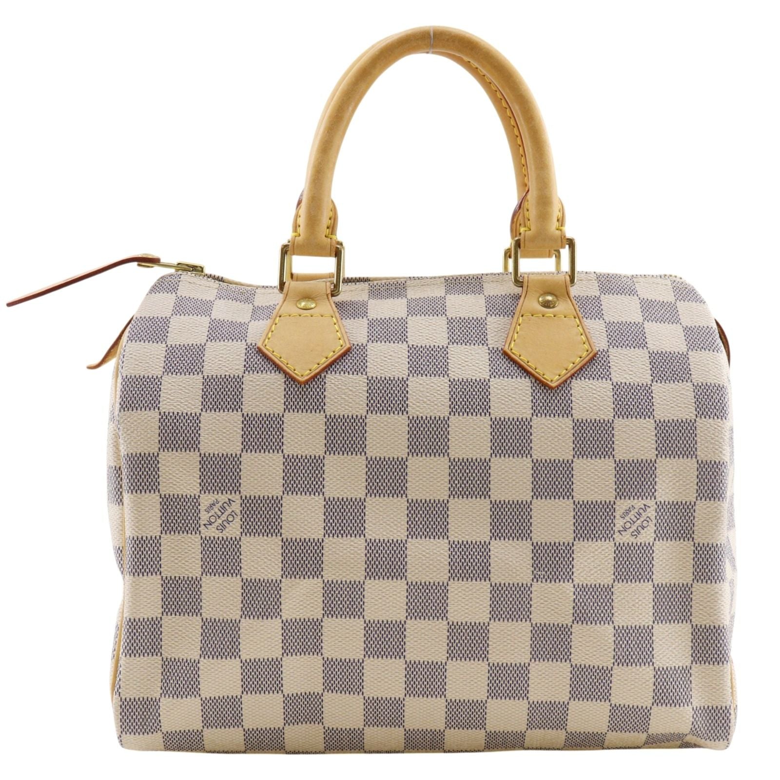 Louis Vuitton Speedy 25 Damier Azur Canvas White Handbag