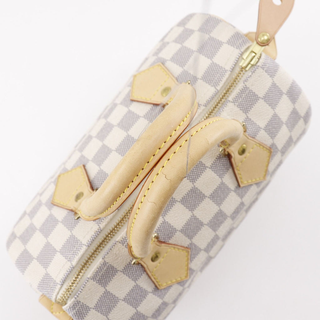 Louis Vuitton Speedy 25 Damier Azur Canvas White Handbag — view 5
