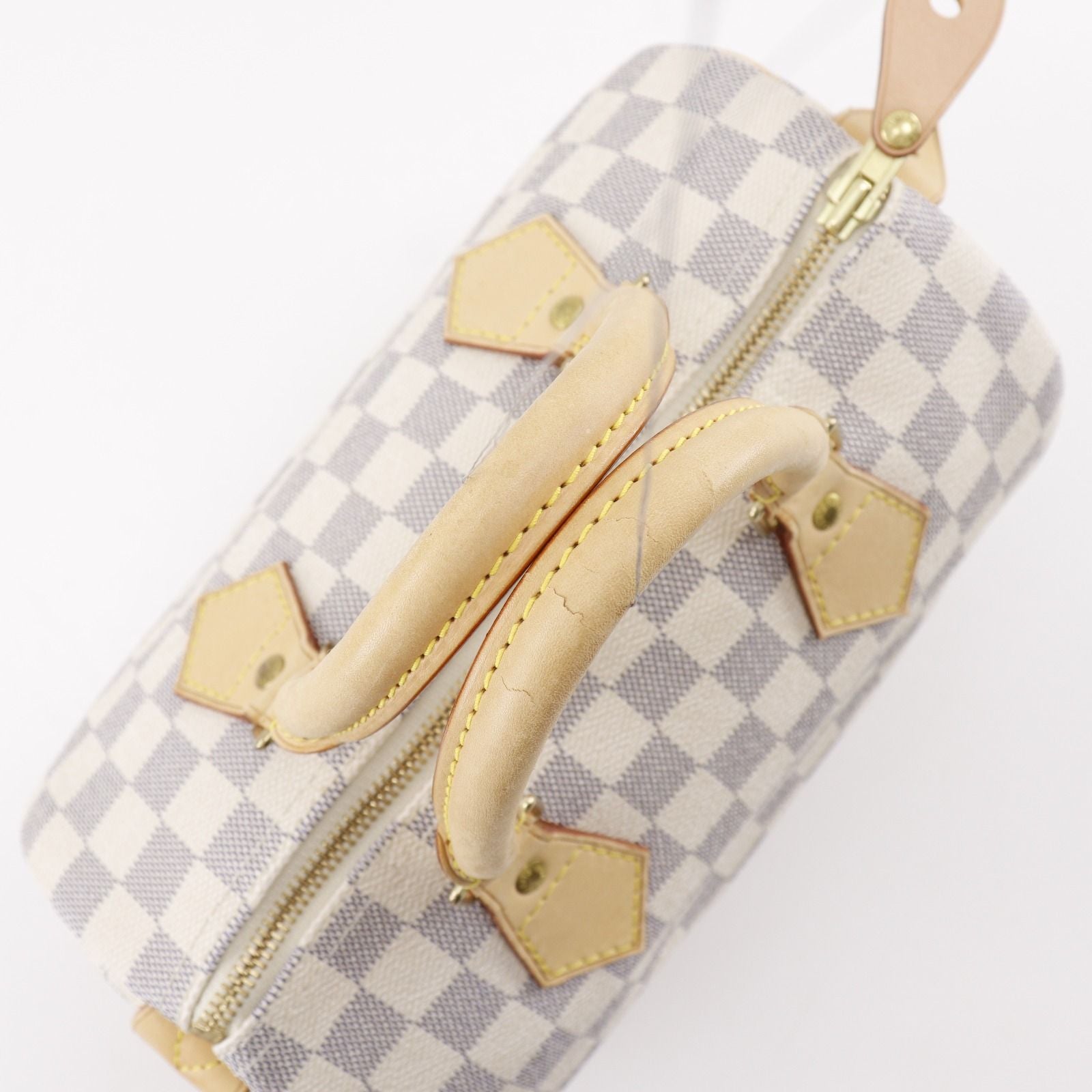 Louis Vuitton Speedy 25 Damier Azur Canvas White Handbag — view 5