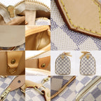 Louis Vuitton Speedy 25 Damier Azur Canvas White Handbag — view 8