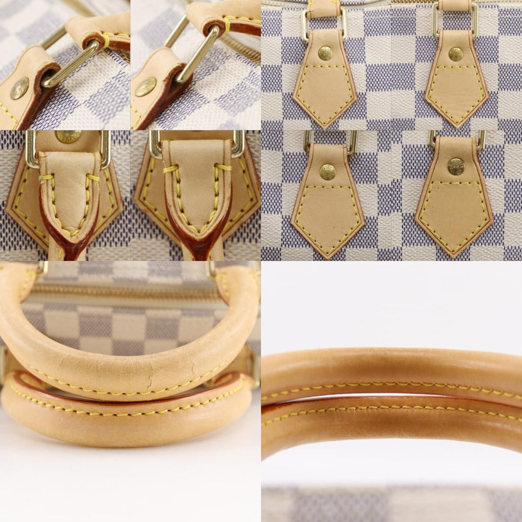 Louis Vuitton Speedy 25 Damier Azur Canvas White Handbag — view 9