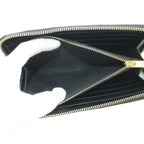 Saint Laurent Lsv Logo Stitch Wallet Zip Around Coin Purse Leather Black — view 6