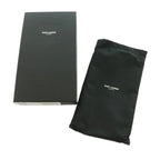 Saint Laurent Lsv Logo Stitch Wallet Zip Around Coin Purse Leather Black — view 7