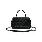 Chanel Trendy CC Bowling Bag Lambskin Black Gold Quilted Goro CC Logo Chain — view 3
