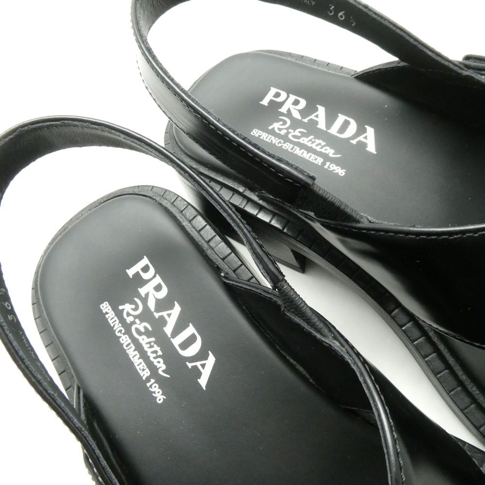 Prada Cross Strap Sandals 36.5 Re Edition Buckle — view 8