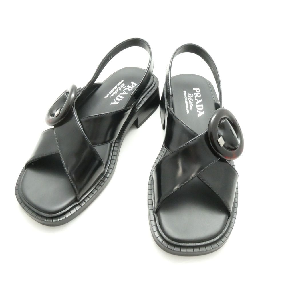 Prada Cross Strap Sandals 36.5 Re Edition Buckle — view 2