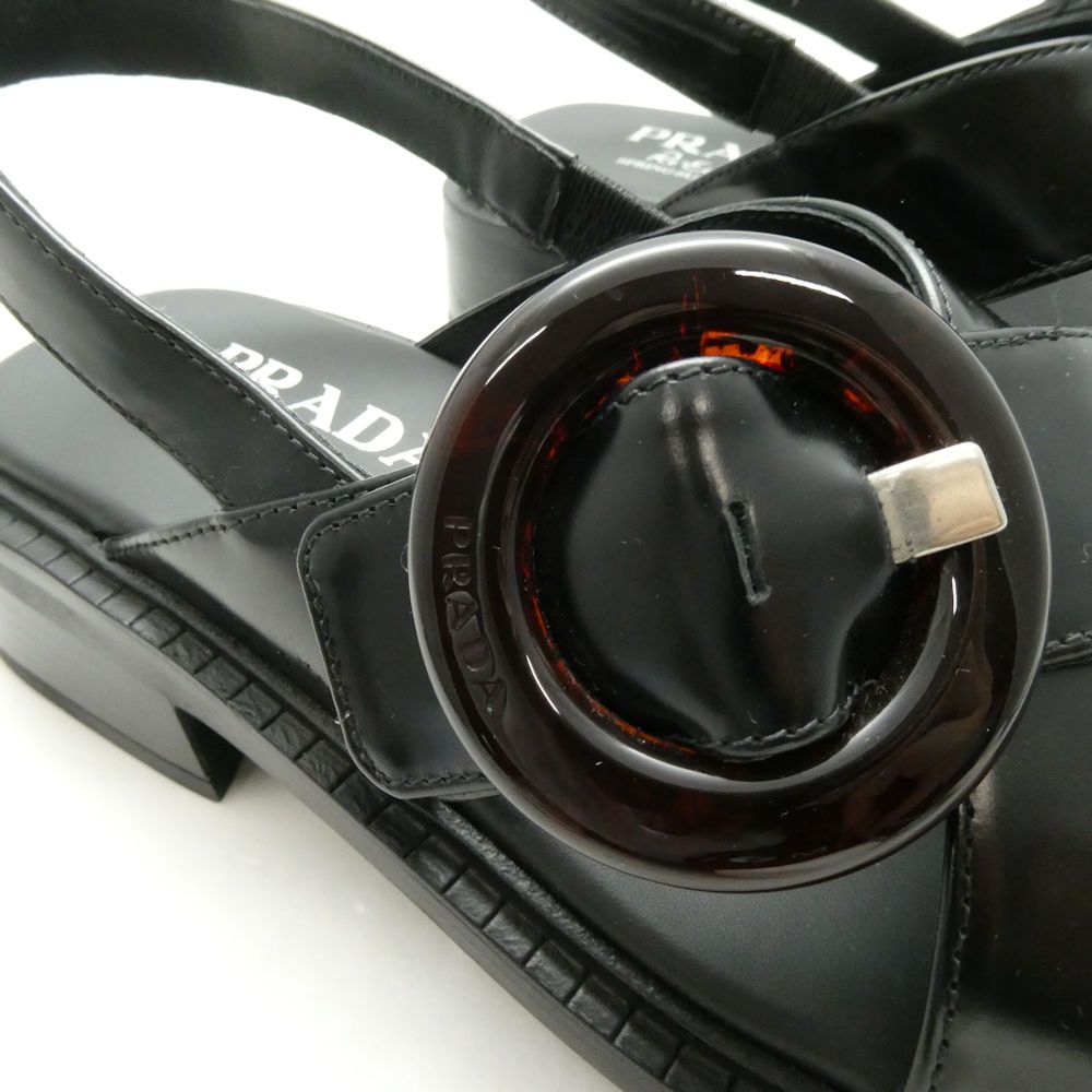 Prada Cross Strap Sandals 36.5 Re Edition Buckle — view 9