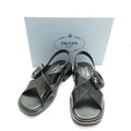 Prada Cross Strap Sandals 36.5 Re Edition Buckle