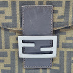 Fendi Shoulder Bag Zucca Pattern Canvas Leather Brown — view 3