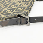Fendi Shoulder Bag Zucca Pattern Canvas Leather Brown — view 7