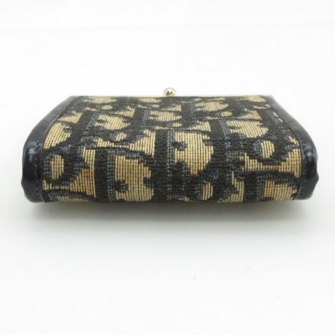 Dior Trotter Coin Case Kiss Lock Purse Beige — view 3