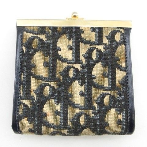 Dior Trotter Coin Case Kiss Lock Purse Beige — view 2