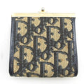 Dior Trotter Coin Case Kiss Lock Purse Beige