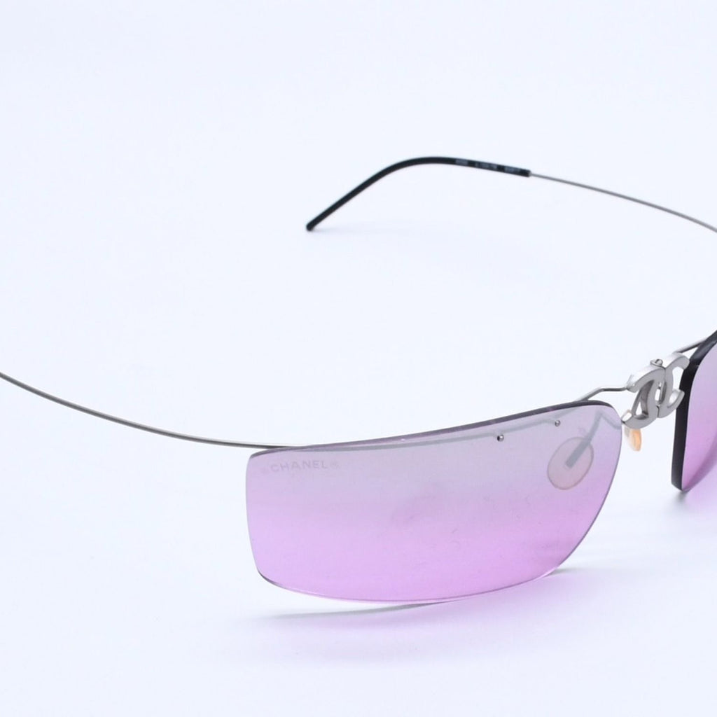 Chanel Folding Front CC Logo Sunglasses 62 17 Purple Lens Eyewear — view 4