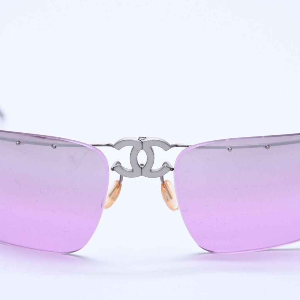 Chanel Folding Front CC Logo Sunglasses 62 17 Purple Lens Eyewear — view 7
