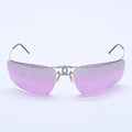 Chanel Folding Front CC Logo Sunglasses 62 17 Purple Lens Eyewear