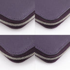 Hermes Azap Silk in Long Veau Purple Silver D Wallet — view 4