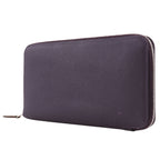 Hermes Azap Silk in Long Veau Purple Silver D Wallet — view 2