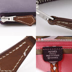 Hermes Azap Silk in Long Veau Purple Silver D Wallet — view 9