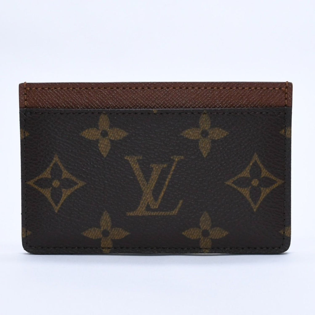Louis Vuitton Porte Cartes Simple Card Case Monogram Canvas Brown