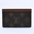 Louis Vuitton Porte Cartes Simple Card Case Monogram Canvas Brown