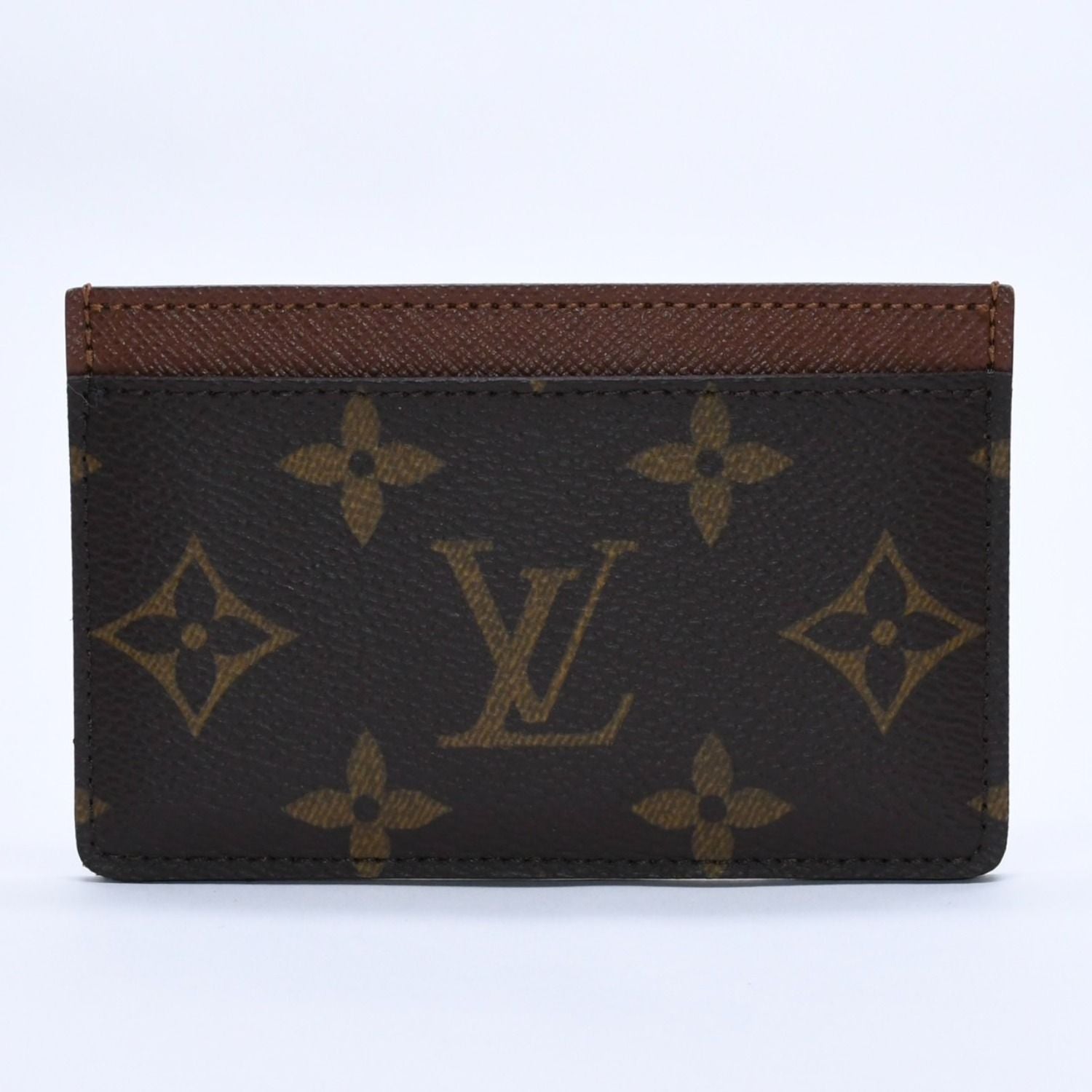Louis Vuitton Porte Cartes Simple Card Case Monogram Canvas Brown