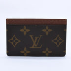 Louis Vuitton Porte Cartes Simple Card Case Monogram Canvas Brown — view 2
