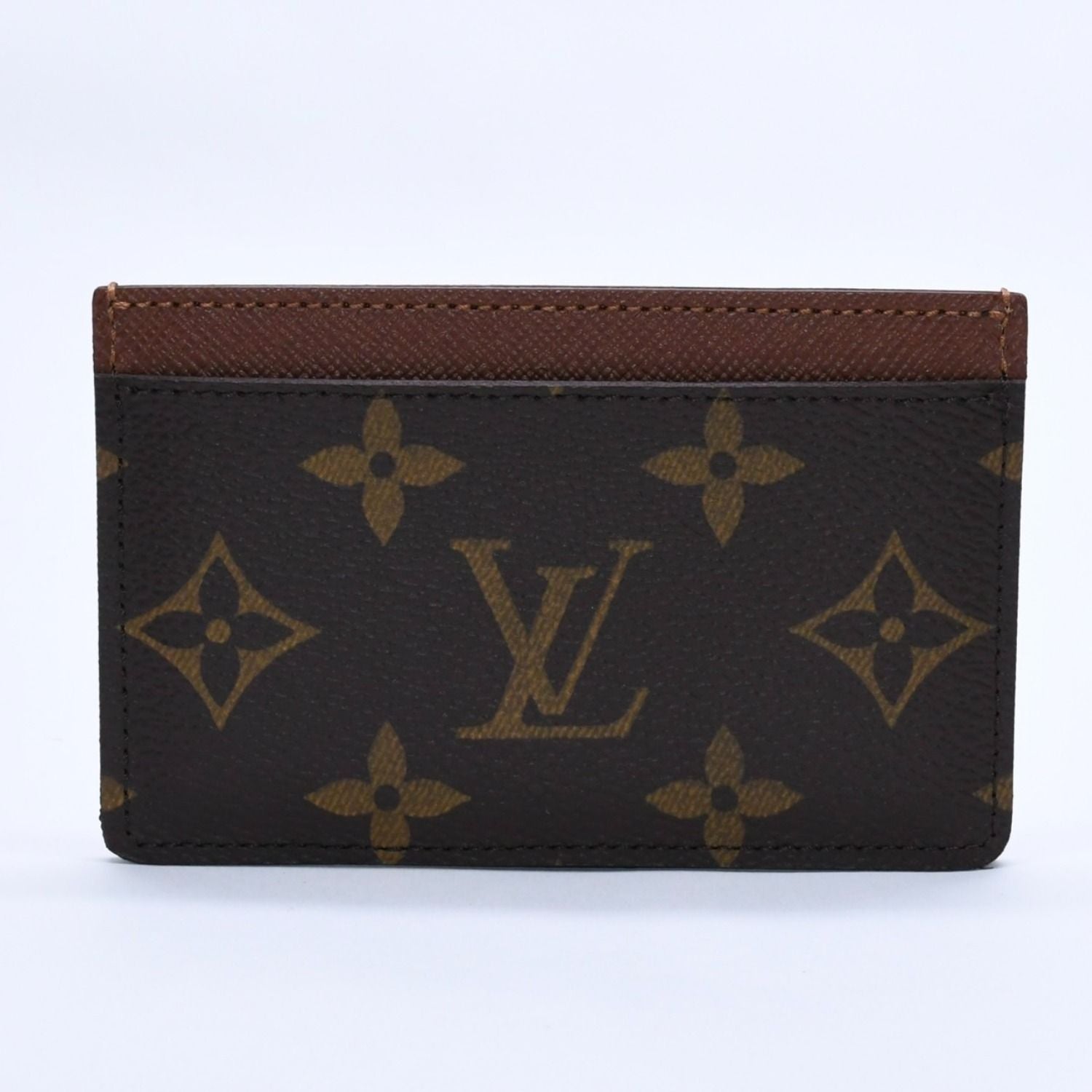 Louis Vuitton Porte Cartes Simple Card Case Monogram Canvas Brown — view 2