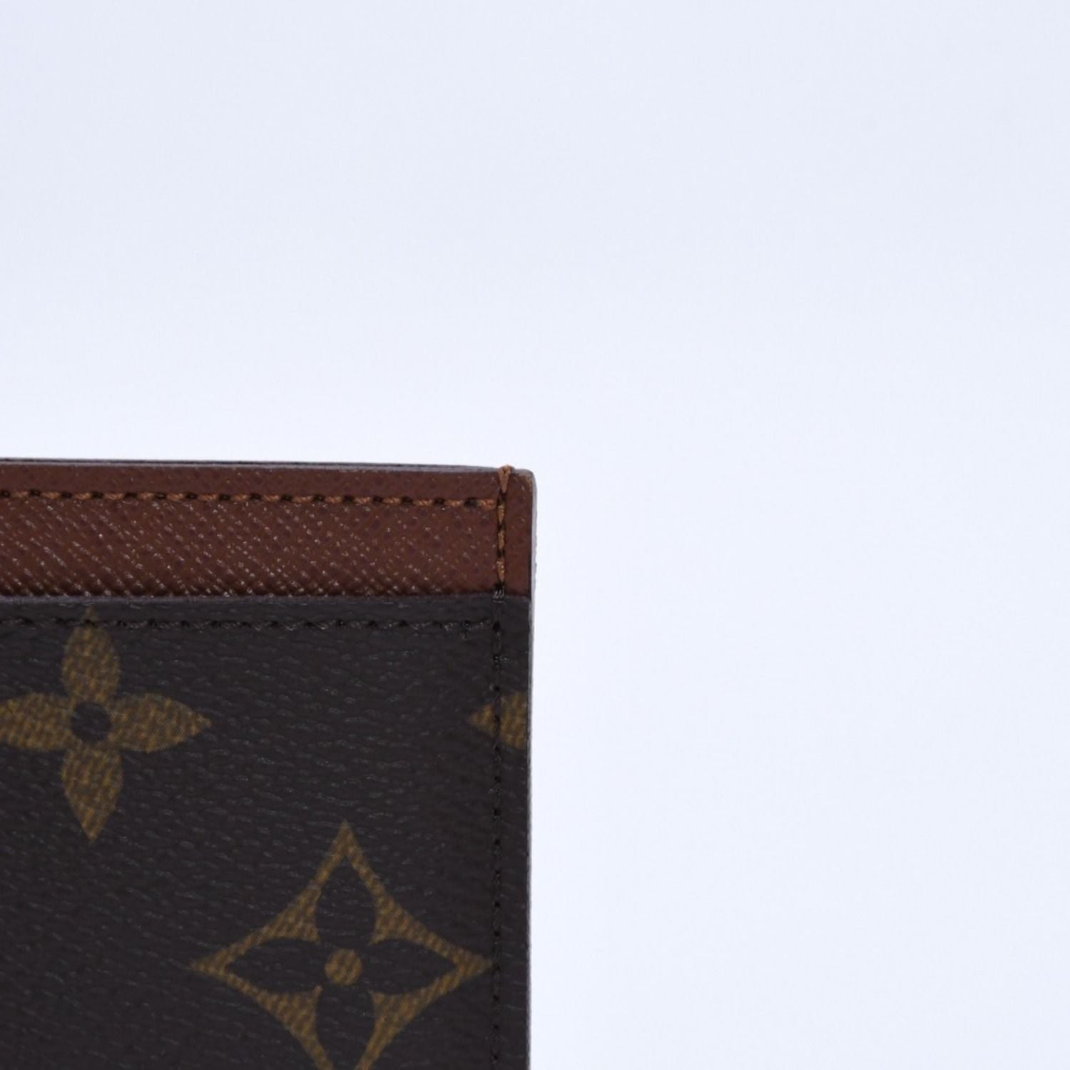 Louis Vuitton Porte Cartes Simple Card Case Monogram Canvas Brown — view 5