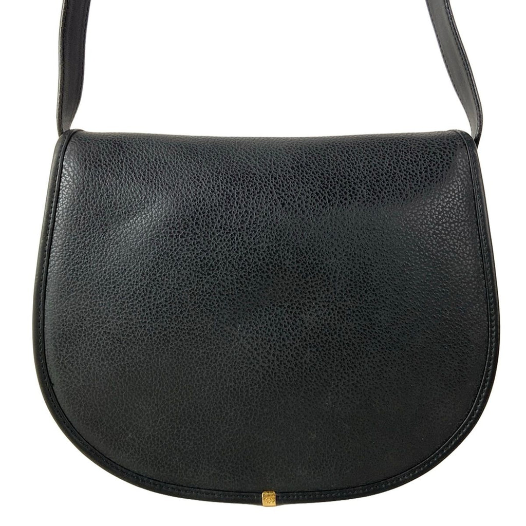 Gucci Shoulder Bag Vintage Black Flap Crossbody Leather — view 3