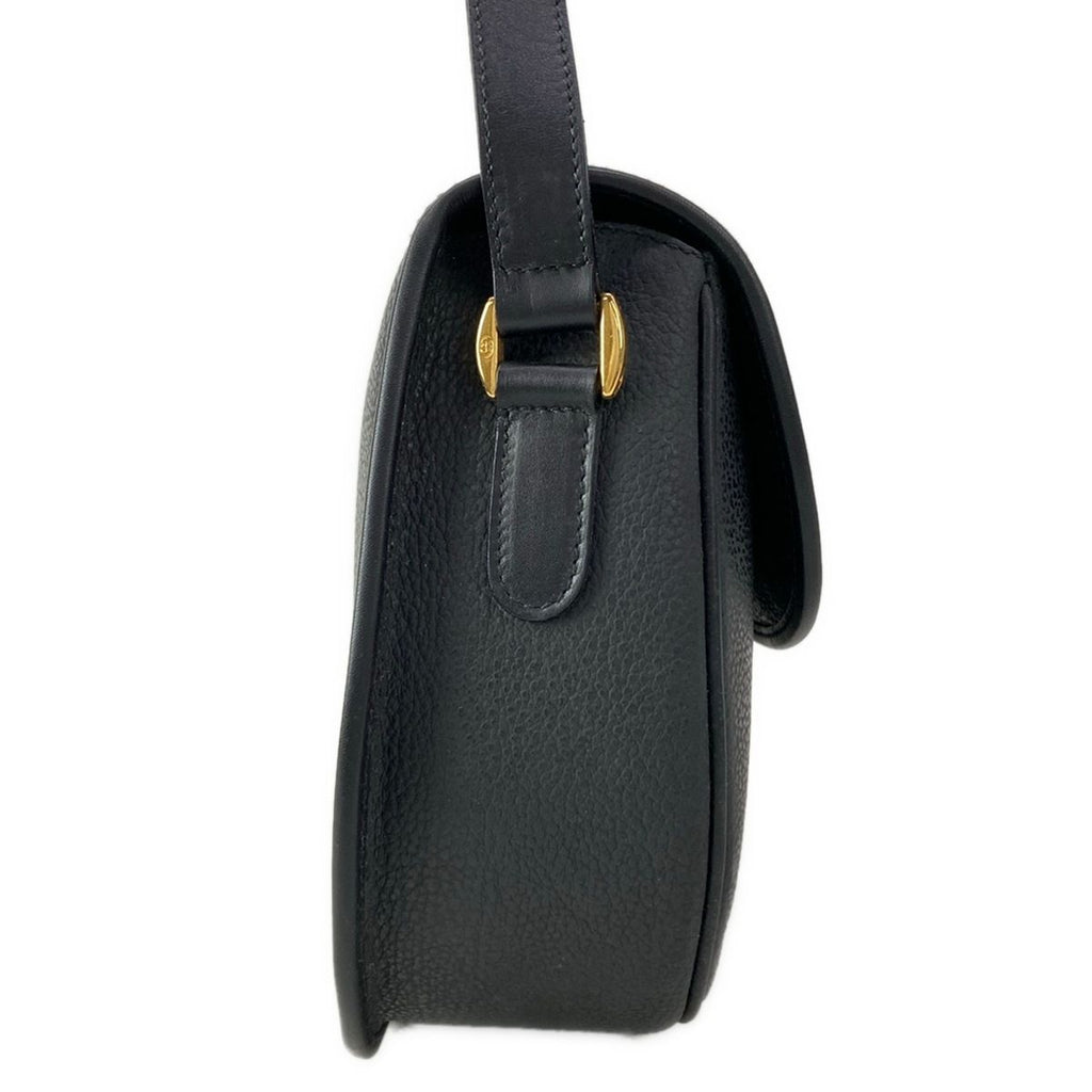Gucci Shoulder Bag Vintage Black Flap Crossbody Leather — view 2