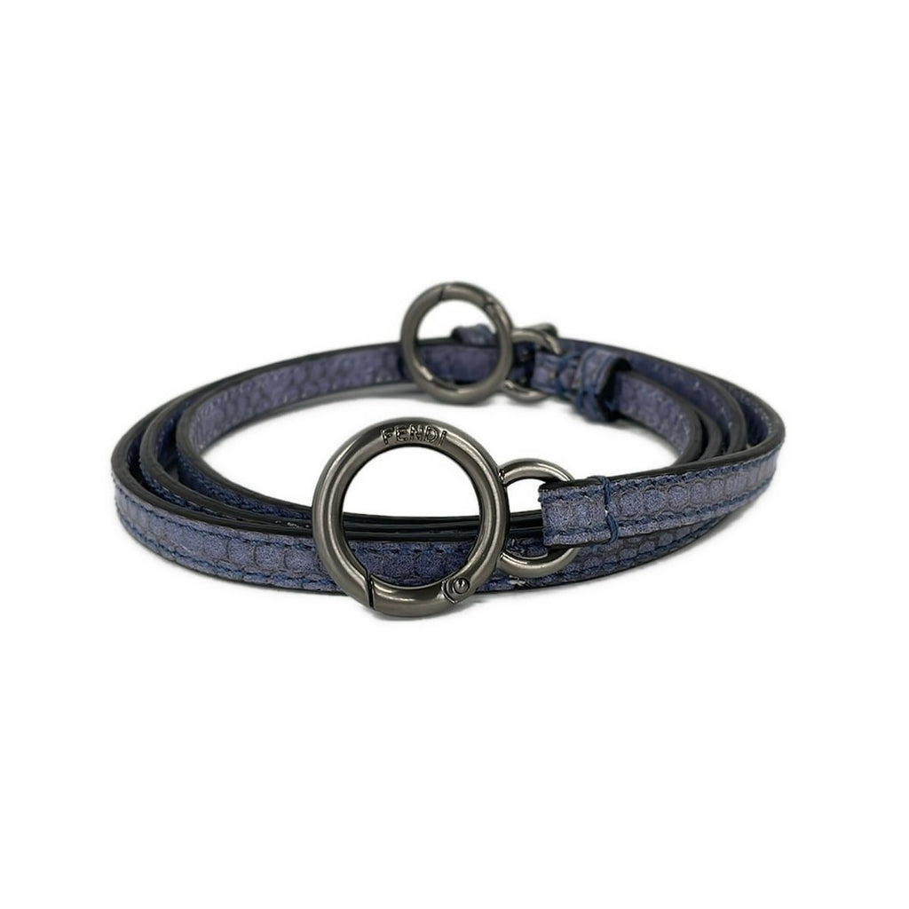 Fendi Shoulder Strap Purple Peekaboo Embossed Leather