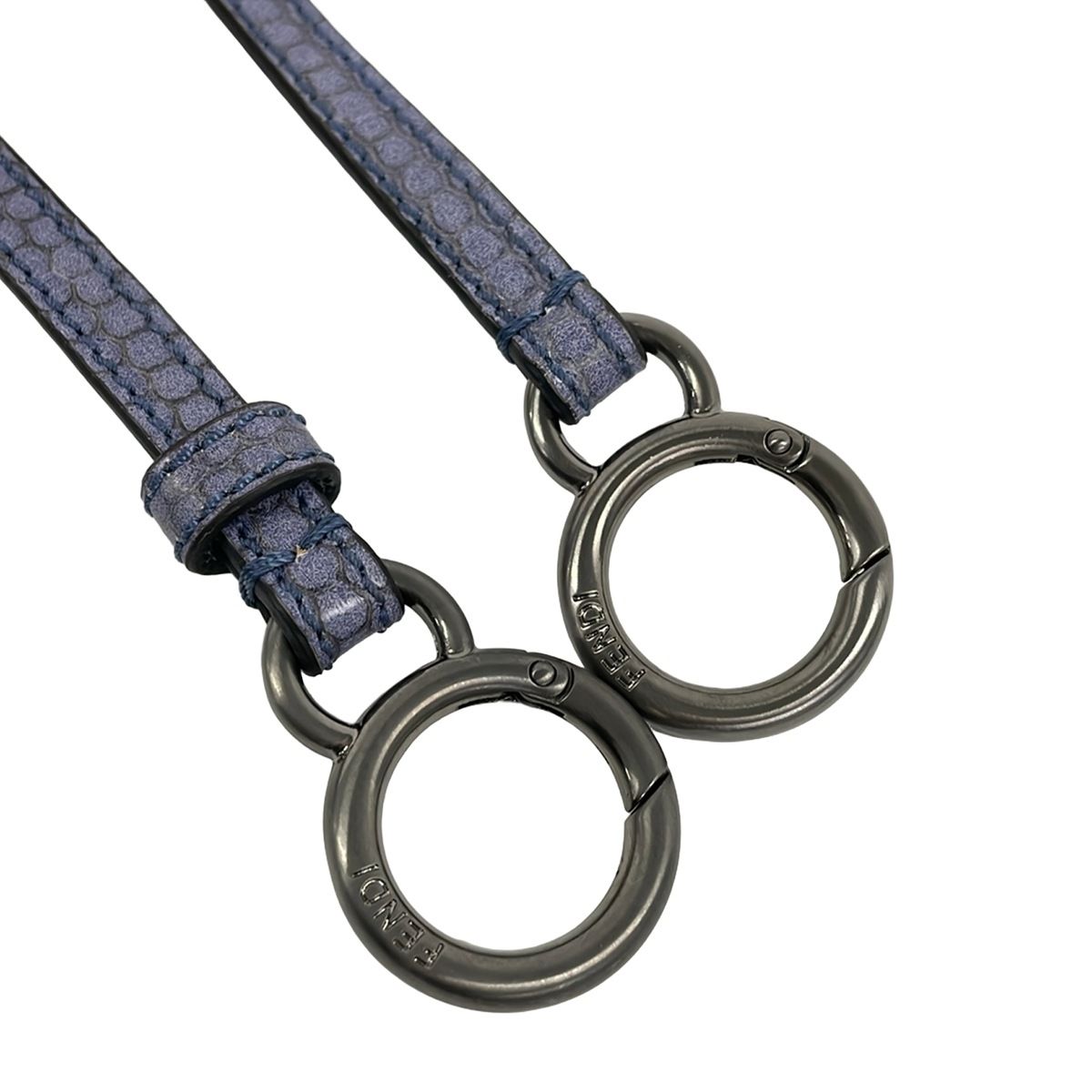 Fendi Shoulder Strap Purple Peekaboo Embossed Leather — view 4